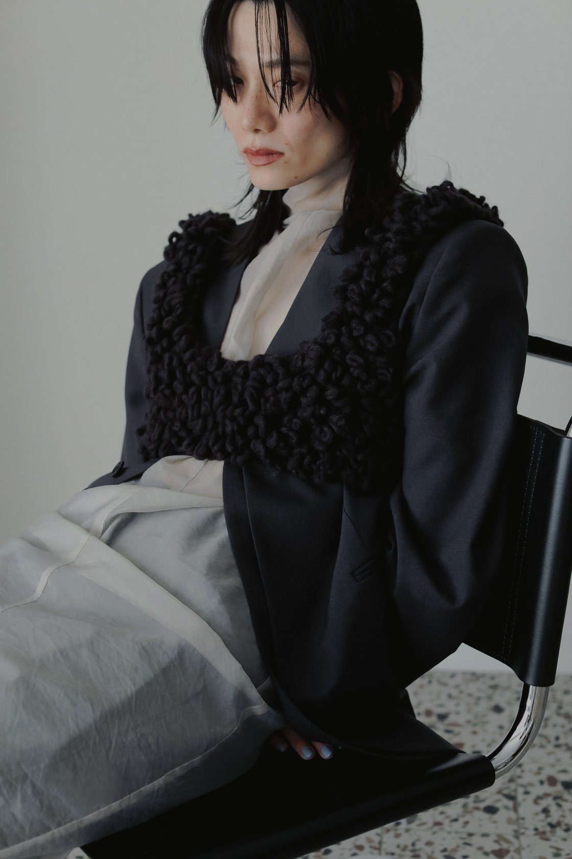 【美品】anuke アンヌーク コンビネーション黒 anuke アンヌーク 2025SpringSummer トップス Patchwork Lace