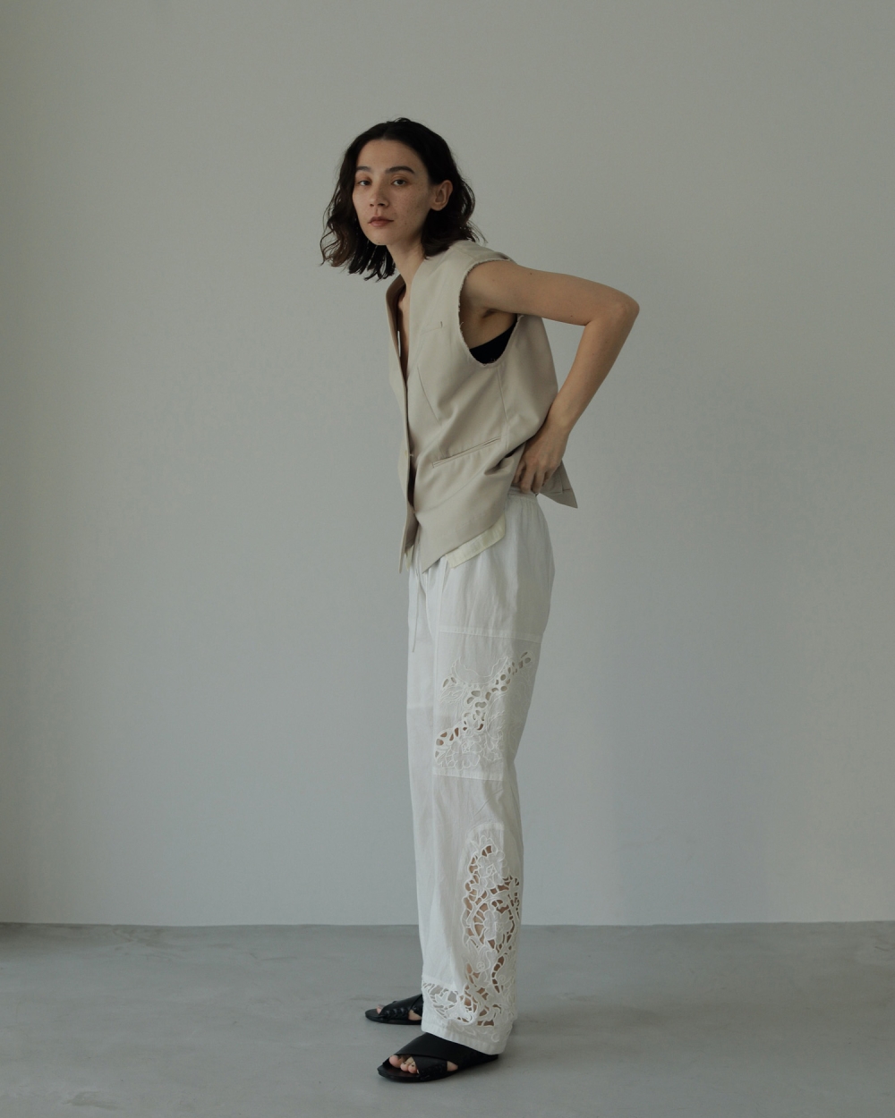 アンヌークanuke Cutoff Twill Vest