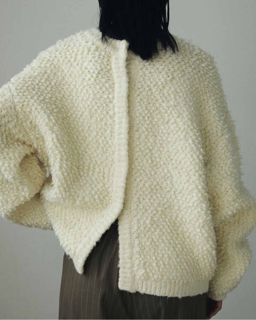2way Miniloop Knit 2way Miniloop Knit,ツーウェイミニループニット,62420501,前後,2ウェイ,アウター,羽織,ニットトップス,ニットカーデ,ニット,anuke,アンヌーク,lifes,ライフズ
