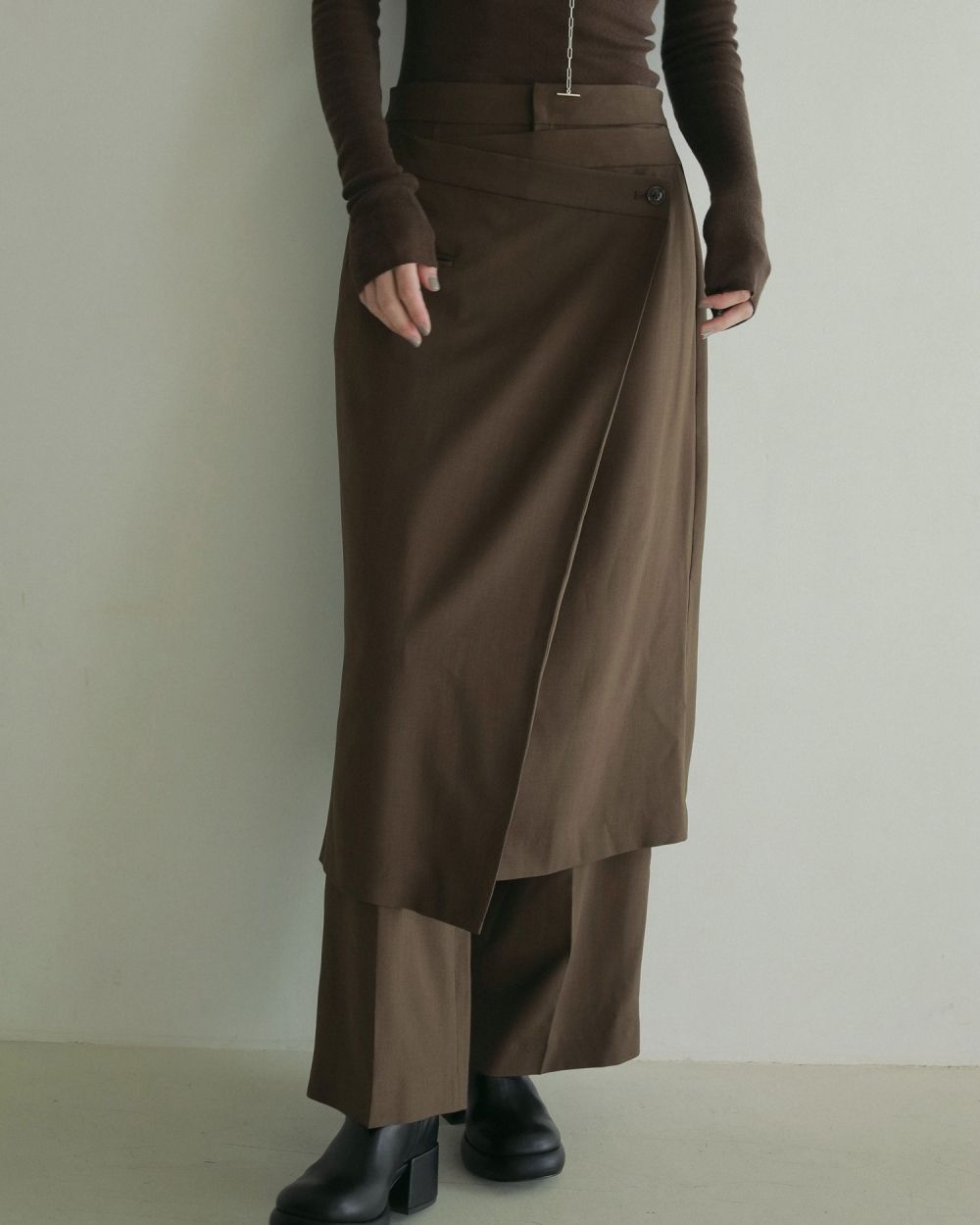【EEUN】Ander Wrap Skirt Pants ànuke online store（アンヌーク） / Wrap Skirt PantsWrap