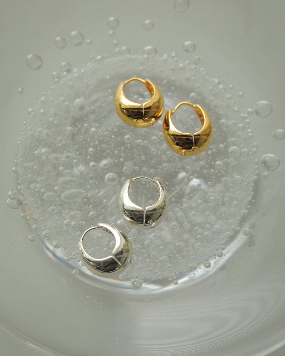 Lenue(レヌー)香りジュエリー☆14kgold round cubicピアス_2色 Lenue(レヌー)香りジュエリー☆14kgold ROUND CUBICピアス_2色