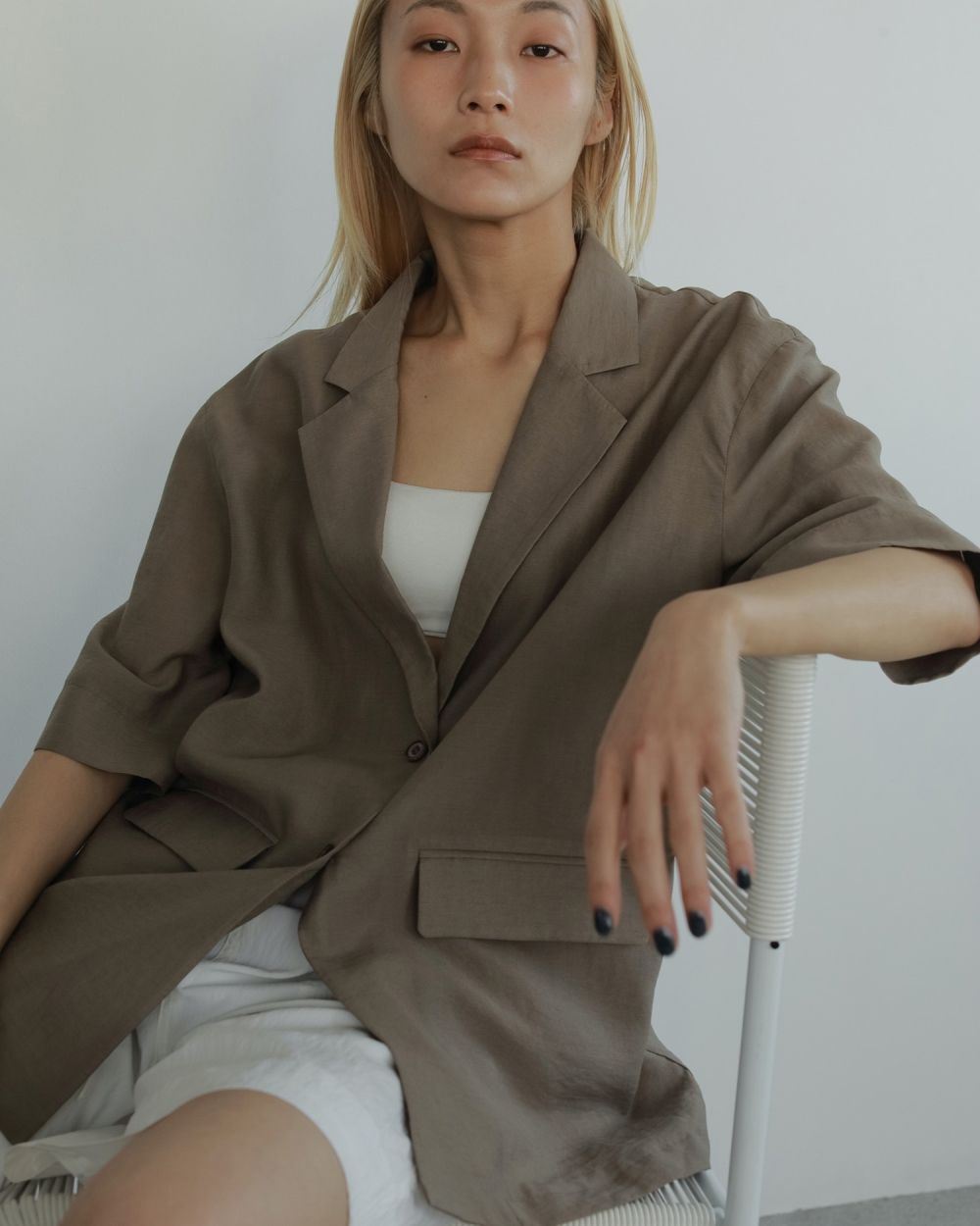 anuke Half Sleeve Jacket ブラウン
