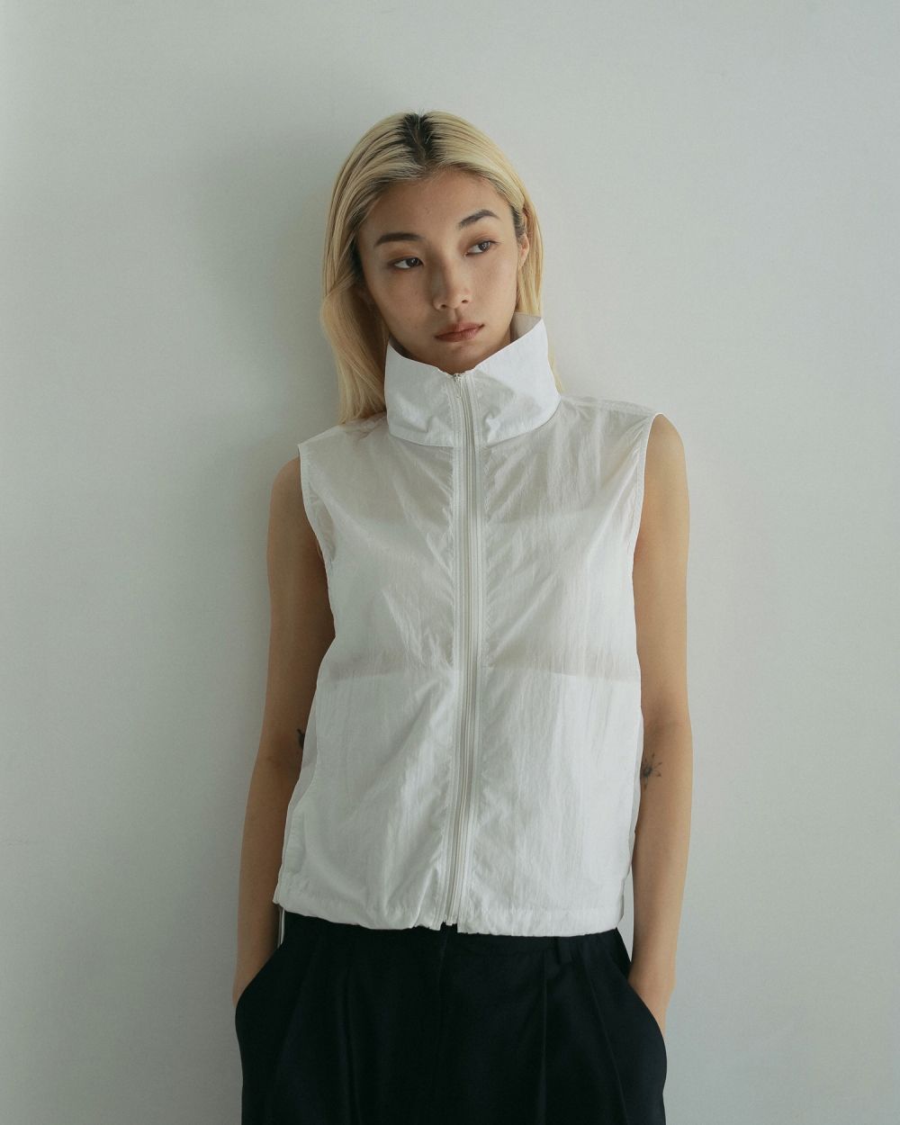 anuke アンヌーク Standcollar Zip Blouson 白 anuke 予約商品/anuke アンヌーク Standcollar Down Coat