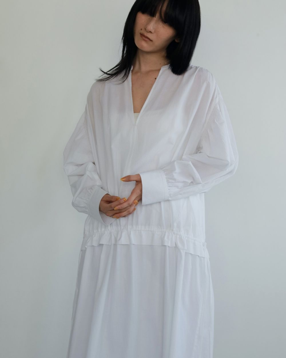 anuke アンヌーク Gather Sweat Onepiece アイボリー ànuke/Gather Sweat Onepiece /36 アイボリー
