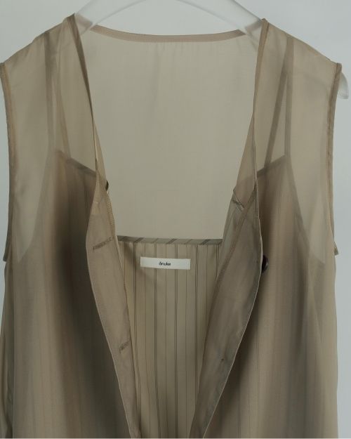 アンヌーク anuke ストライプレイヤードワンピース ロング丈 ノースリーブ ànuke online store（アンヌーク） / Stripe Layered