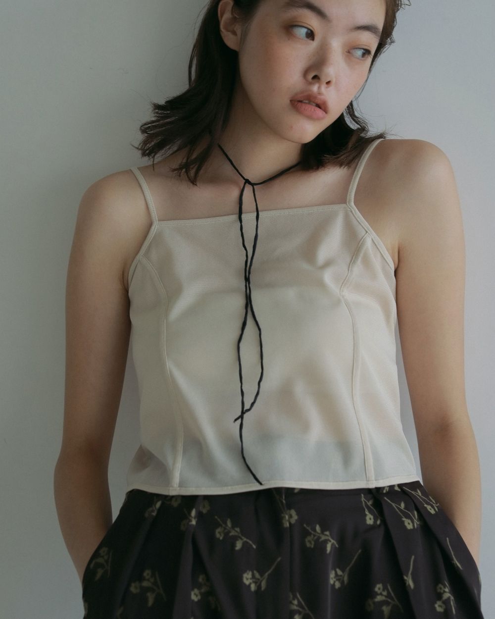 Aimeine エメイン チュールベロアバックオープントップス - メルカリ