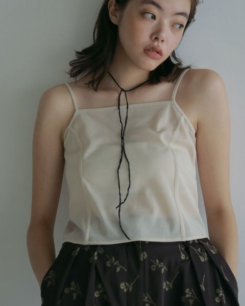 キャミソール back open cup camisole L/YEL1 HeRIN.CYE | Back open camisole (キャミソール ) |SHEL'TTER