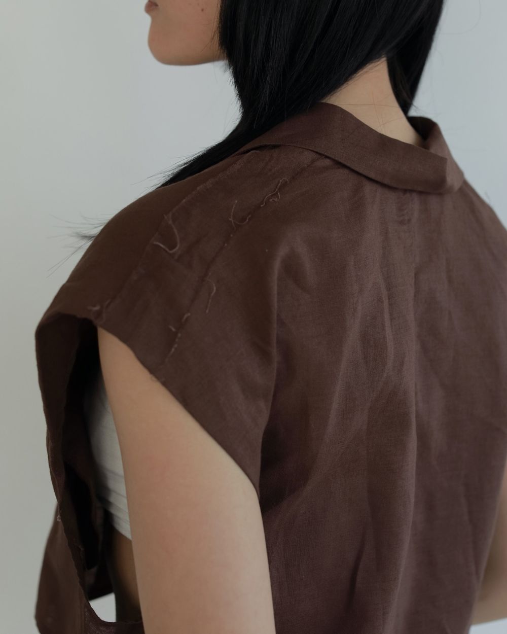 【SALE】anuke アンヌーク 即日発送 Opencollar Linen Shirts 62510413 オープンカラー リネン シャツ リネン シャツ ノースリーブ ànuke online store（アンヌーク） / Opencollar Linen