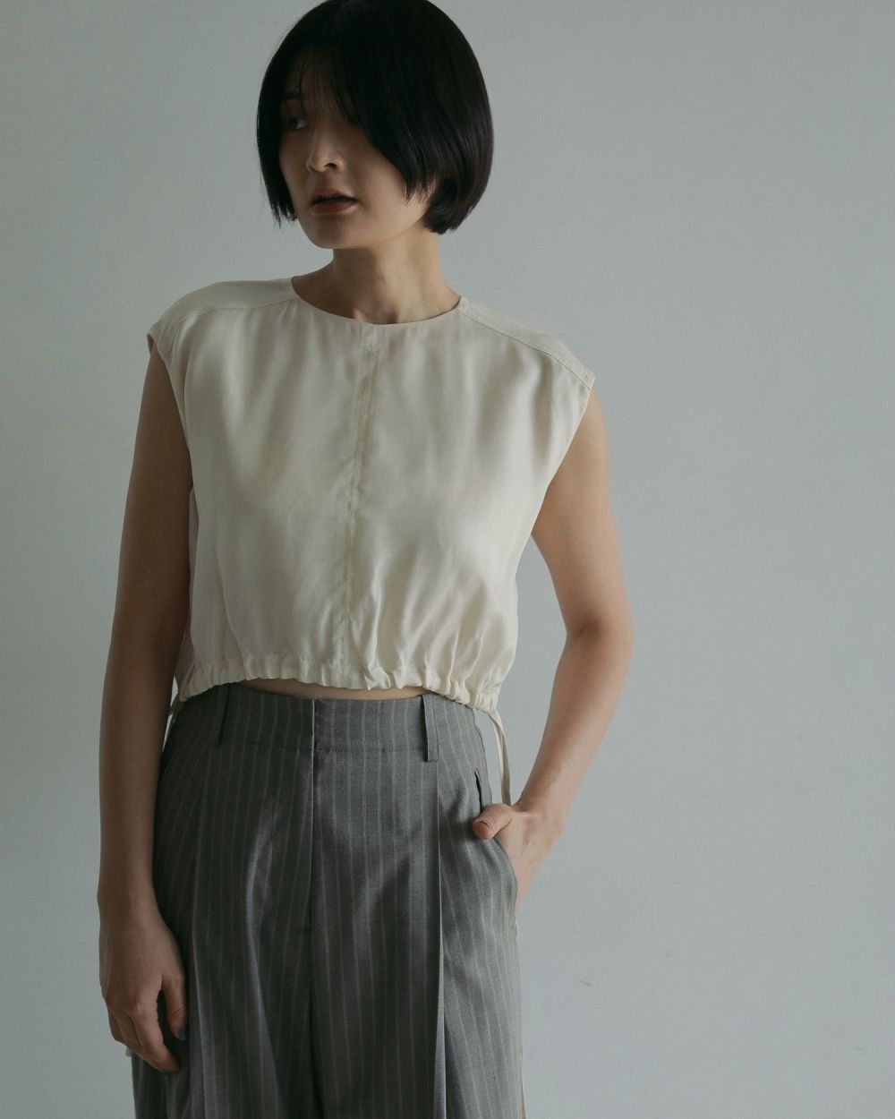 Andequal ribbon sleeve tops タグ付き ribbon sleeve tops – andequal