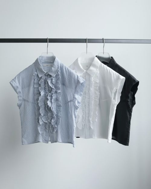 シャツ/ブラウス(半袖/袖なし) ARIEL FRILL BLOUSE ànuke online store（アンヌーク） / Sleeveless Frill