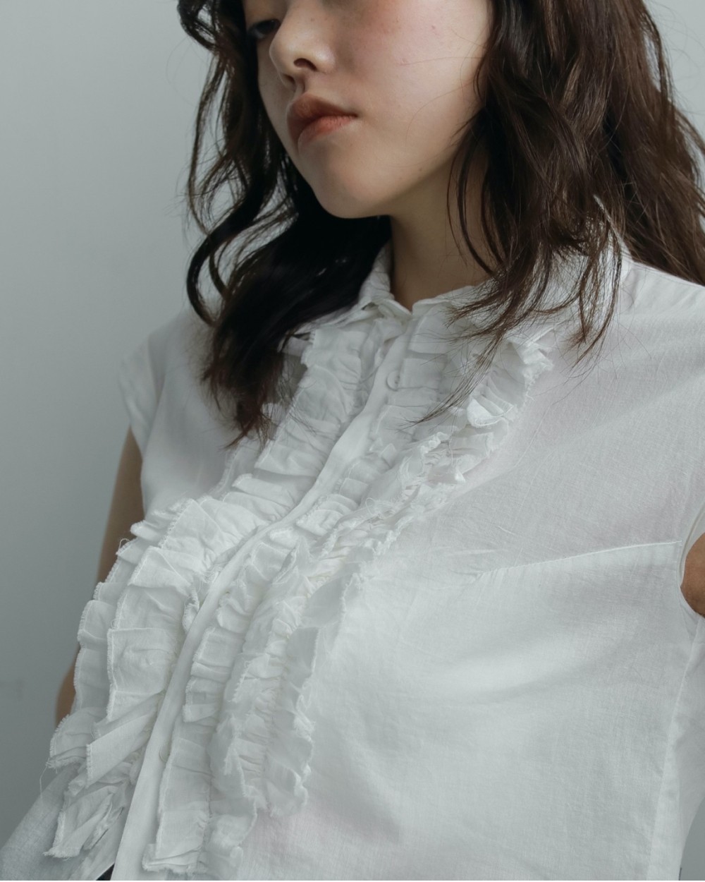 ブラウス シャツ Sleeveless Frill Blouse レディース ànuke online store（アンヌーク） / Sleeveless Frill