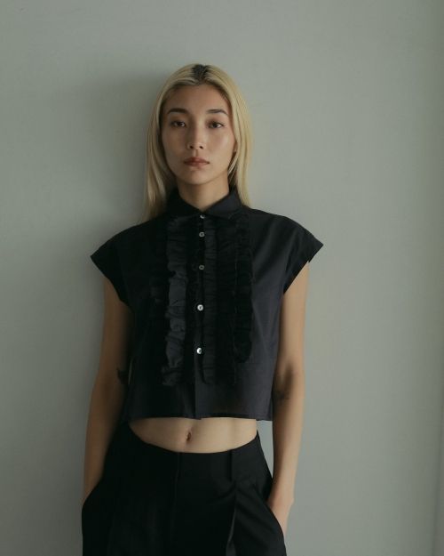 シャツ/ブラウス(半袖/袖なし) ARIEL FRILL BLOUSE ànuke online store（アンヌーク） / Sleeveless Frill