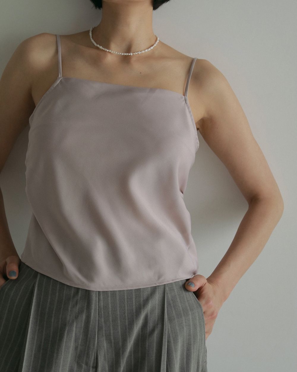 Plage Satin Uneck キャミソール　サテンキャミソール plage（プラージュ）の「Satin キャミソール（キャミソール
