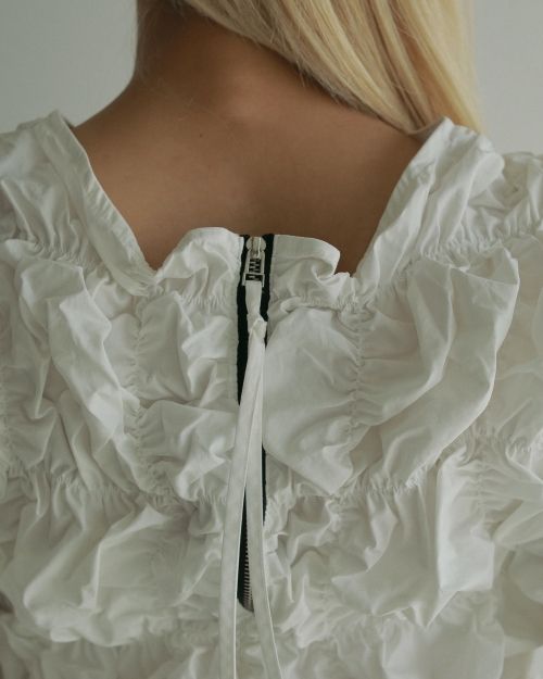 Typewriter Shirring Tops（Tシャツ/カットソー）｜anuke