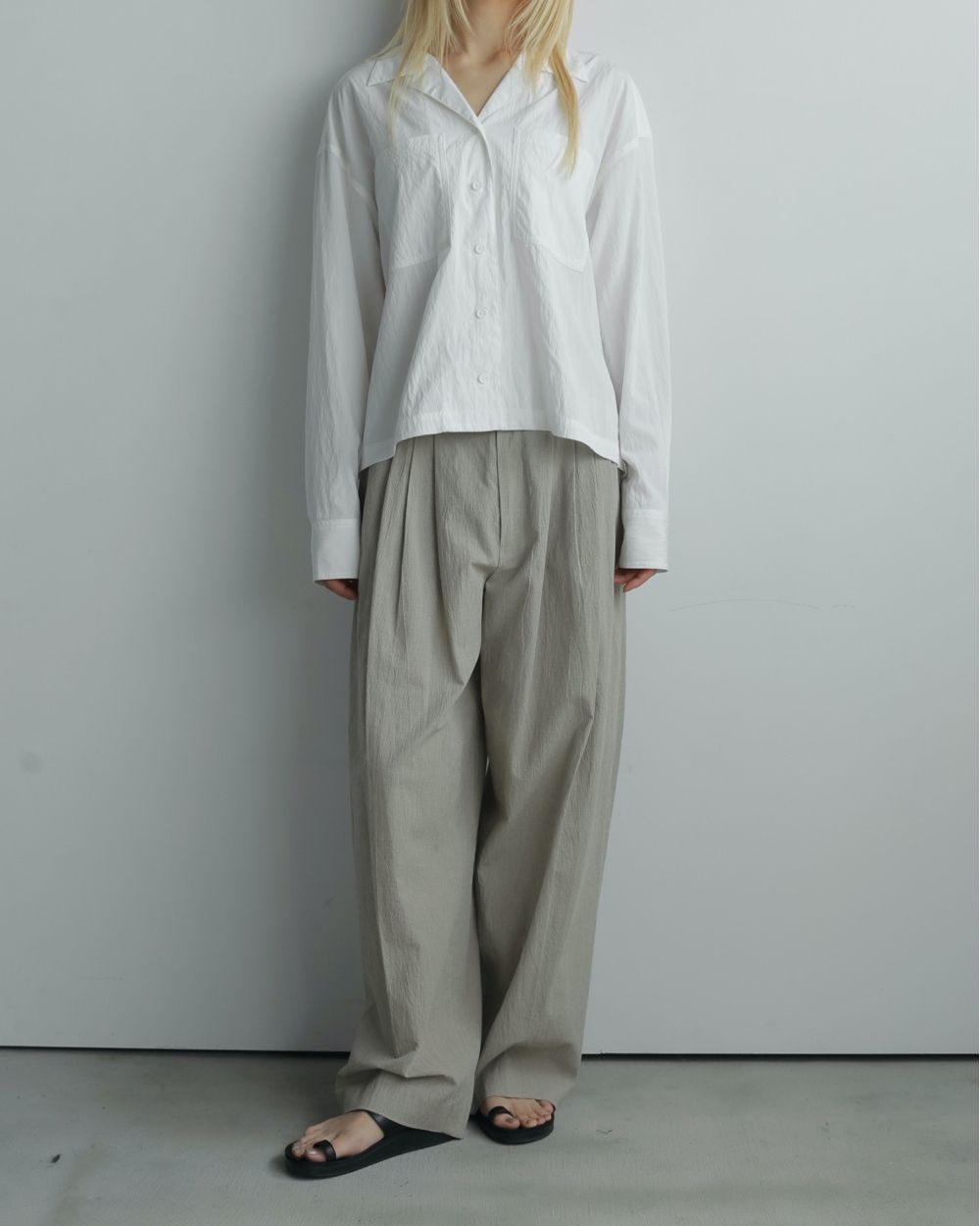 アンヌーク anuke 2025FallWinter トップス Pocket Standcollar Shirts 11月上旬〜下旬予約 ポケットスタンドカラーシャツ 長袖 無地 25秋冬 62520408 anuke アンヌーク 2025FallWinter トップス Pocket Standcollar