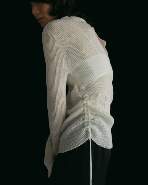 ànuke online store（アンヌーク） / Side Drawstring KnitSide