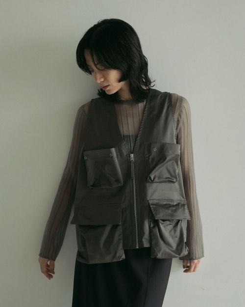 【値下げ】Shiny sheer knit SERACE】Oversize openwork sheer knit / オーバーサイズ透かし