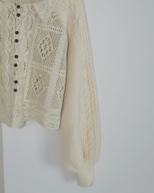 【即納】 アンヌーク anuke 2025SpringSummer トップス Layered Lace Knit レイヤードレースニット 長袖 ミドル丈 25春夏 62510518 anuke 【即納】 アンヌーク 2025SpringSummer トップス Layered