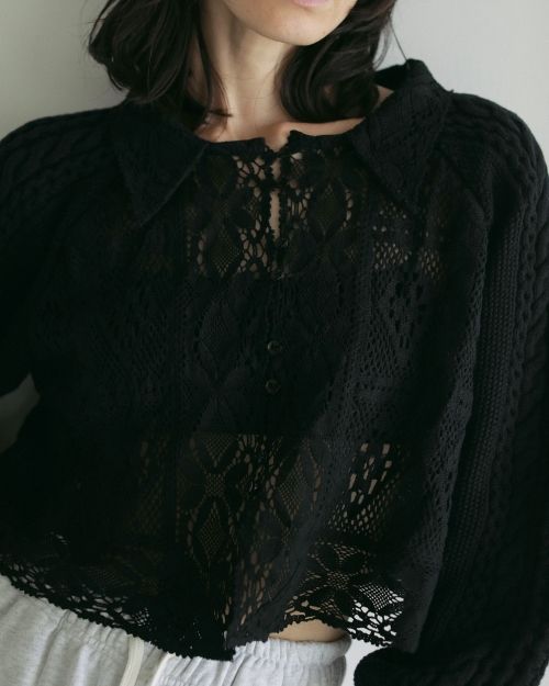 anuke レイヤードニットコンビ　チャコールグレー ànuke online store（アンヌーク） / Layered Knit CombiLayered