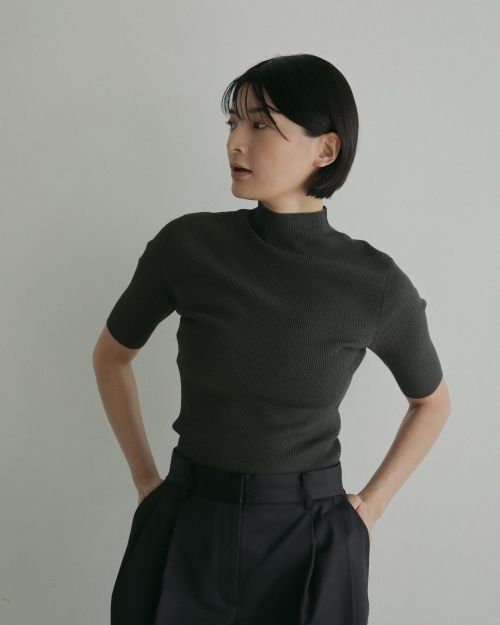 【第1位獲得！】 ànuke online store（アンヌーク） / Halfsleeve Rib レディースウェア