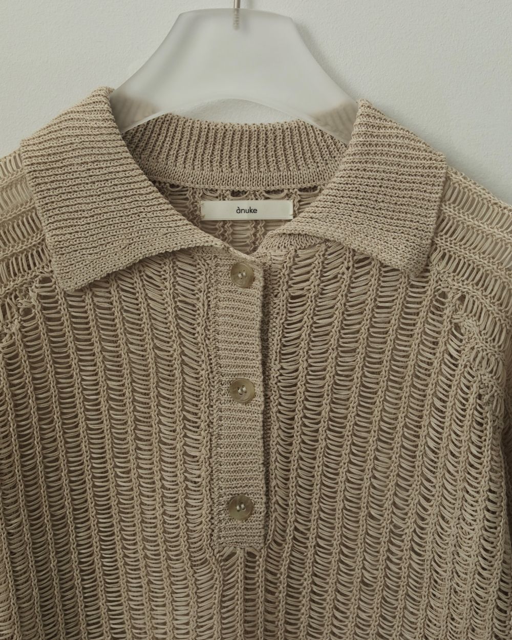 お値下げ！anuke Mesh Polo Knit ànuke online store（アンヌーク） / Mesh Polo KnitMesh Polo