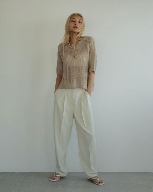 ànuke online store（アンヌーク） / Mesh Polo KnitMesh Polo