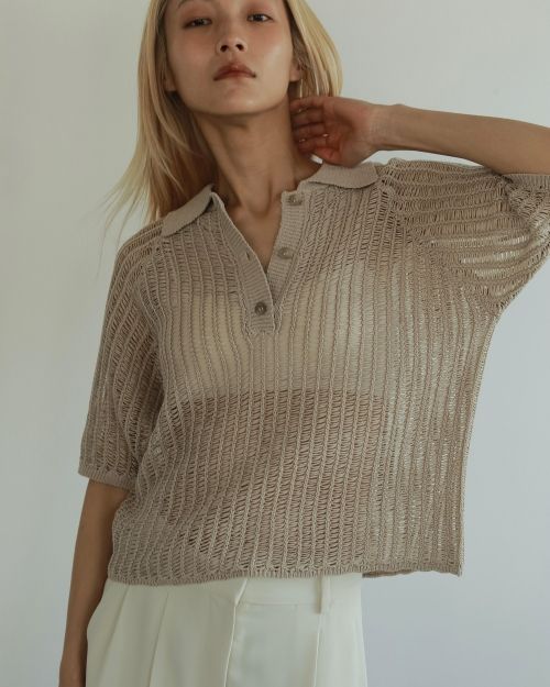 ànuke online store（アンヌーク） / Mesh Polo KnitMesh Polo