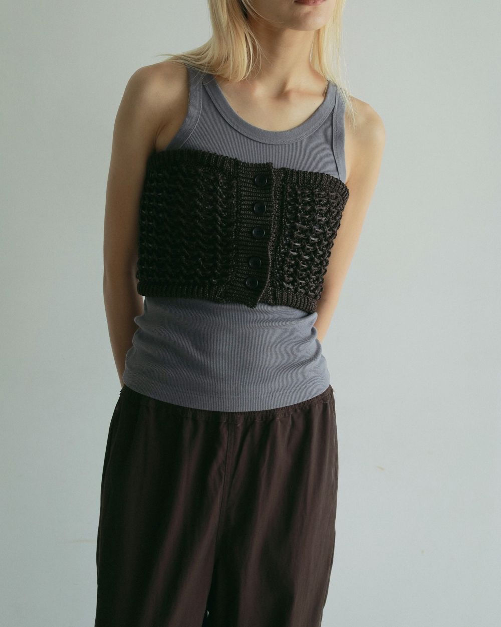 タンクトップ ノースリーブ anuke Basic Rib Tanktop 62510614 レディース ànuke online store（アンヌーク） / Basic Rib TanktopBasic