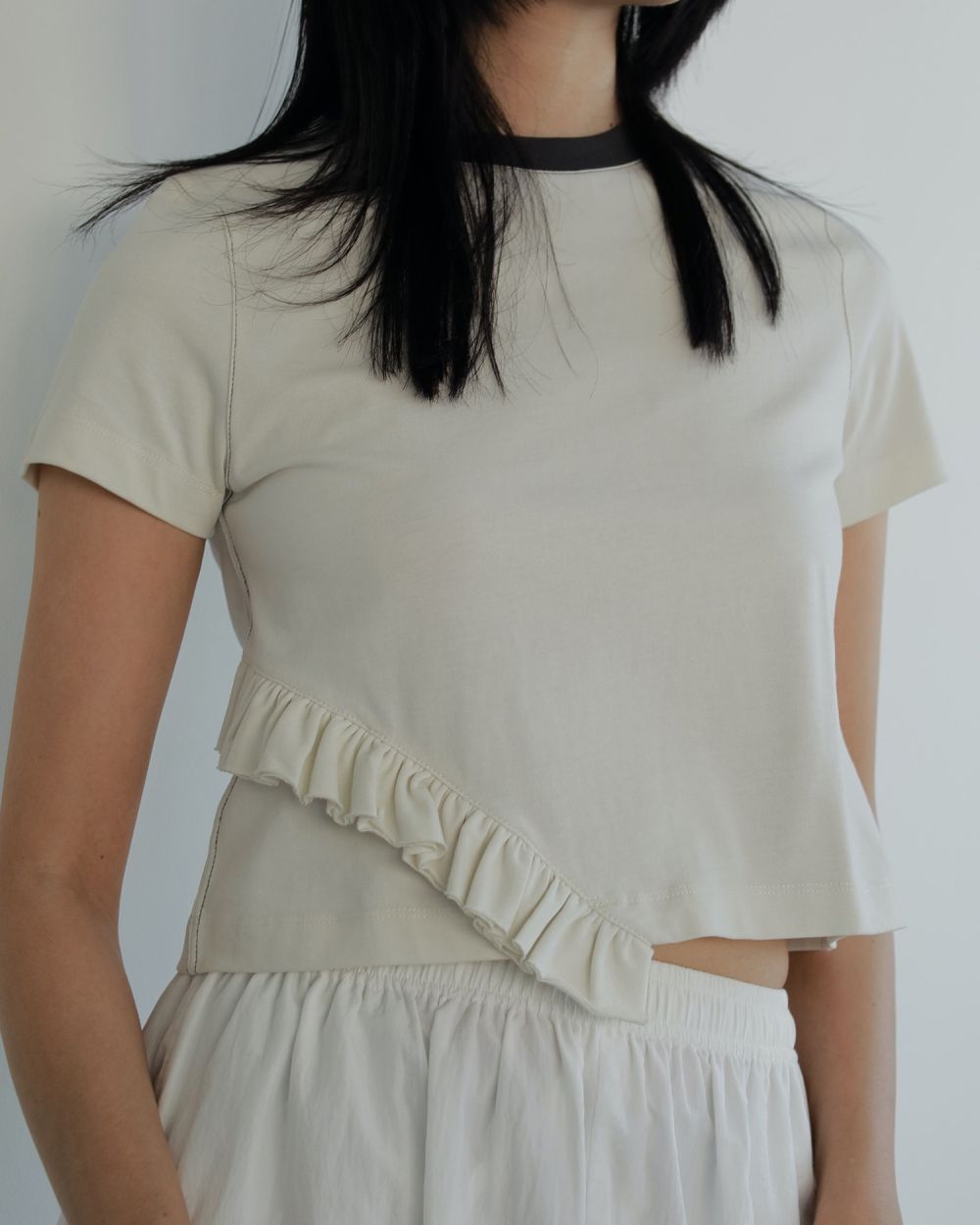 tシャツ anuke Compact Frill T-shirts 62510620 レディース ànuke online store（アンヌーク） / Compact Frill T