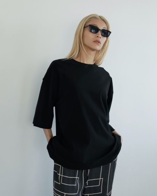 アンサネス　オーバーサイズカットソー　M オーバーサイズキリカエTシャツ｜ユニクロの通販｜&mall（アンド