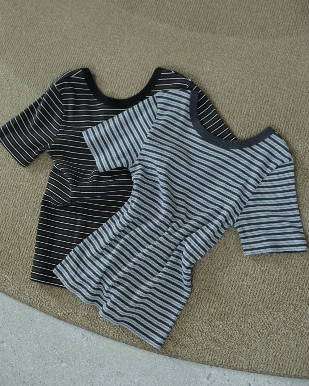 数量限定！在庫処分セール 売り切れ御免 store（アンヌーク） online ànuke / T-shirtsBorder Rib Border トップス