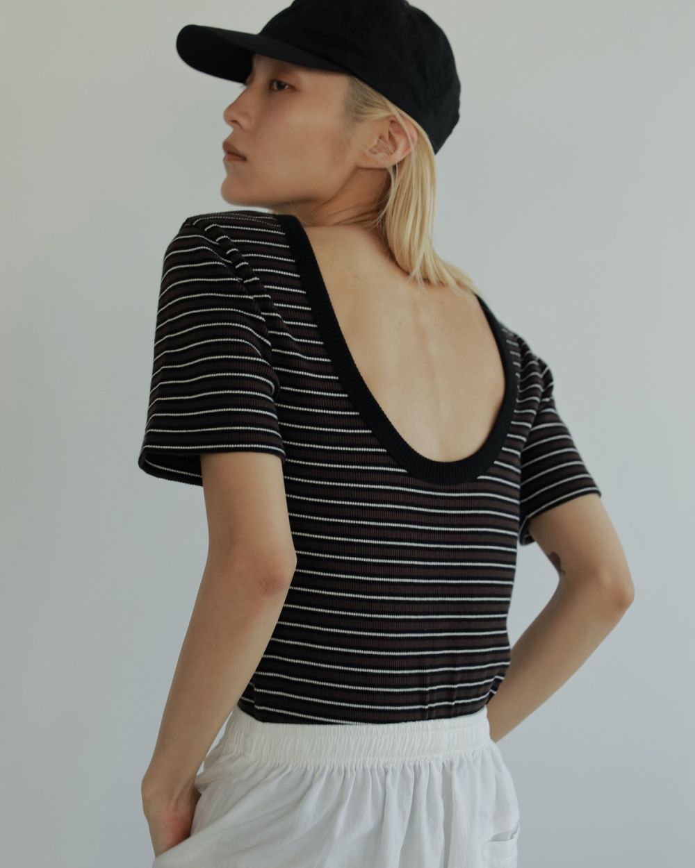 anuke　Border Rib T-shirts ボーダーリブTシャツ ànuke online store（アンヌーク） / Border Rib T-shirtsBorder