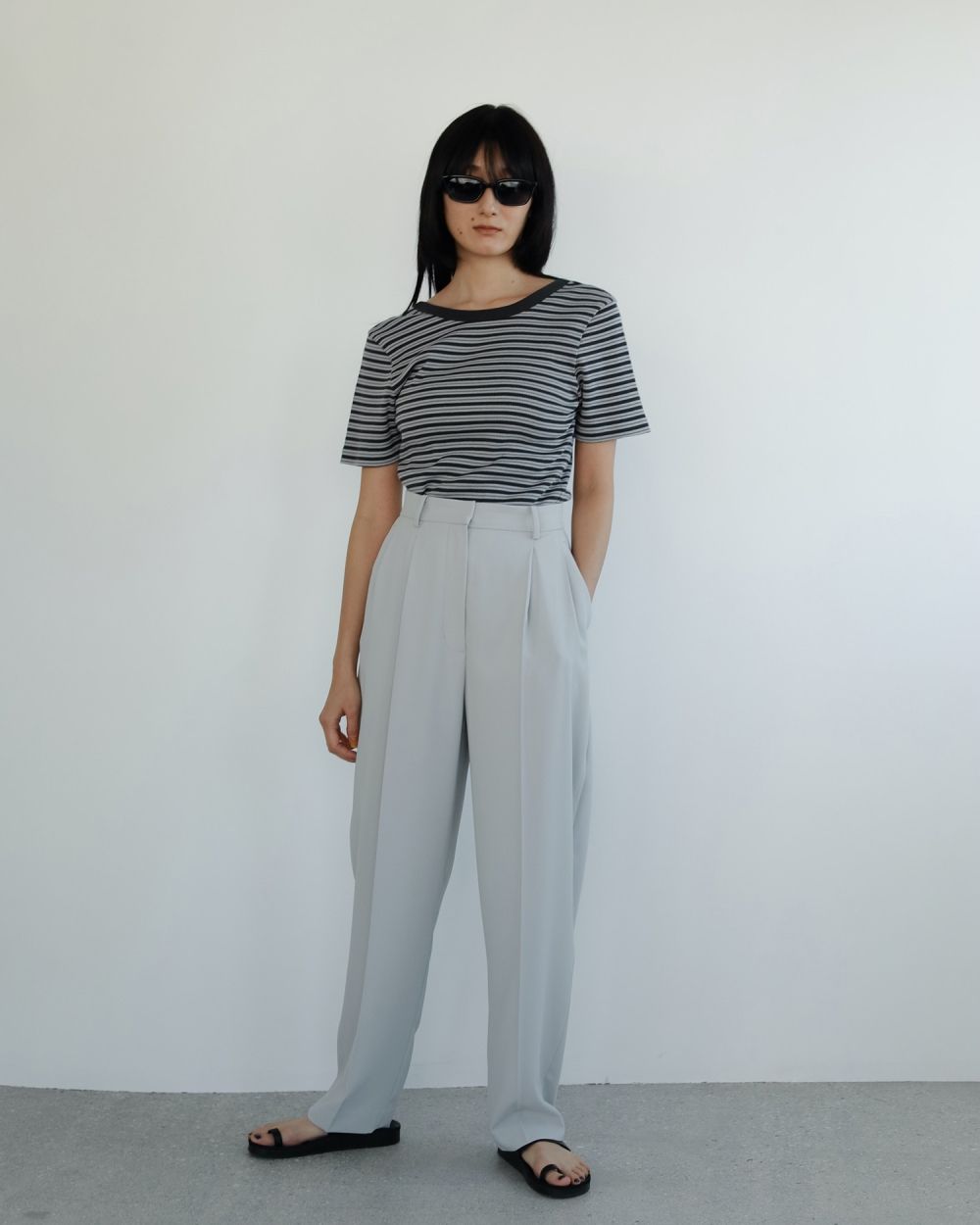 ànuke online store（アンヌーク） / Border Rib T-shirtsBorder