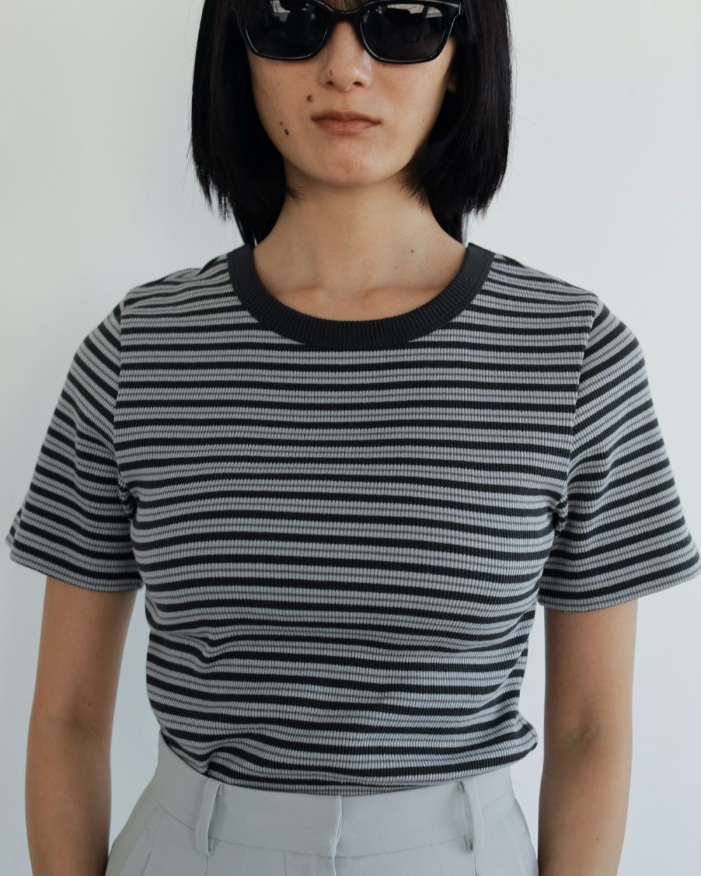 ànuke online store（アンヌーク） / Border Rib T-shirtsBorder