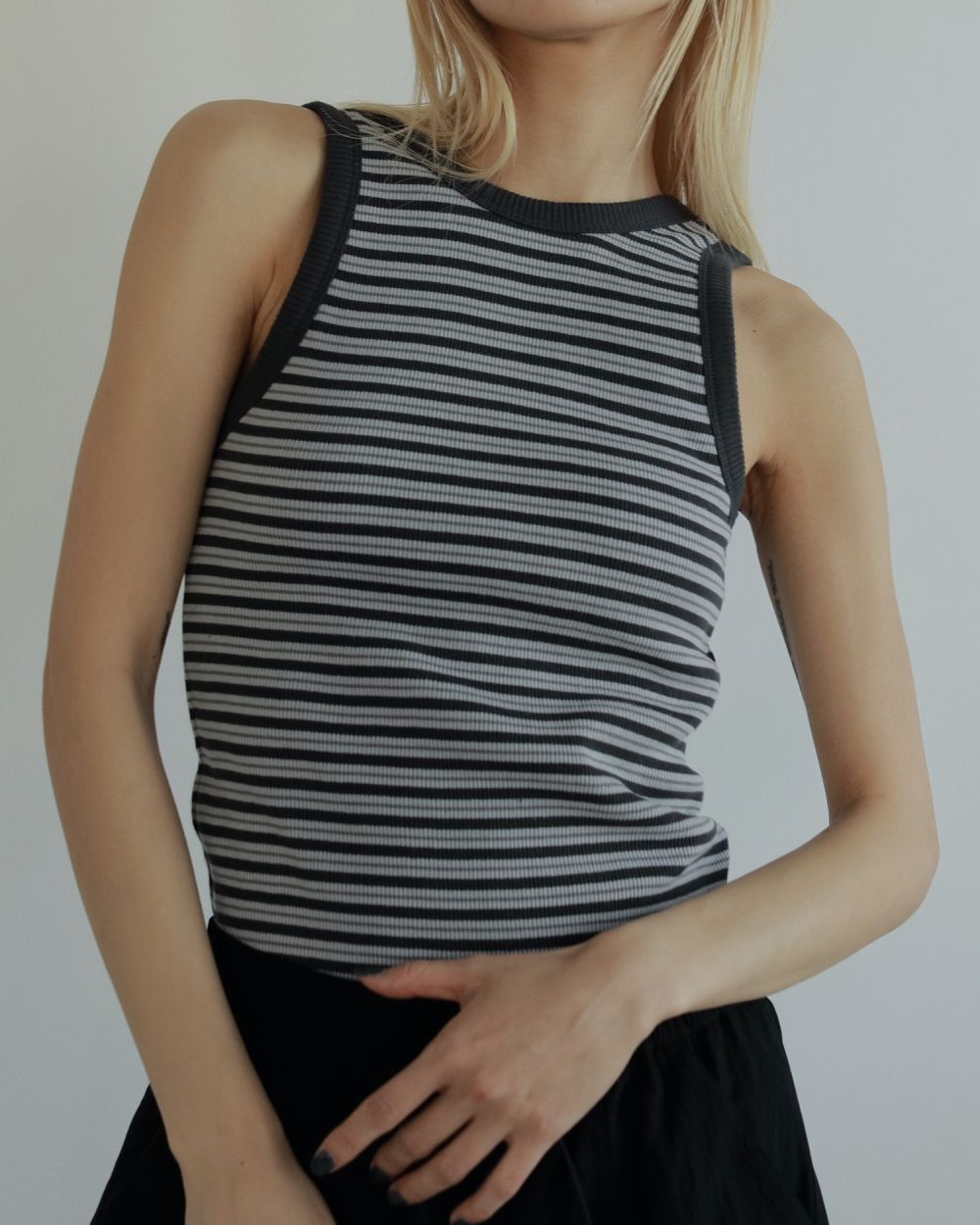 anuke　Border Rib T-shirts ボーダーリブTシャツ ànuke online store（アンヌーク） / Border Rib T-shirtsBorder