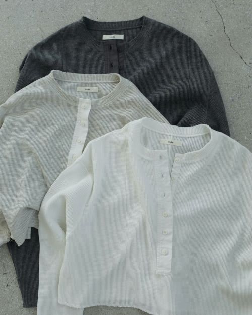 わっふるページ ànuke online store（アンヌーク） / Waffle Henley TopsWaffle