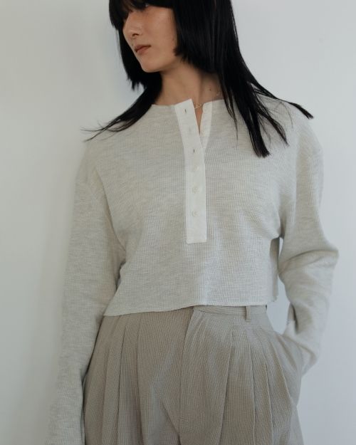 わっふるページ ànuke online store（アンヌーク） / Waffle Henley TopsWaffle