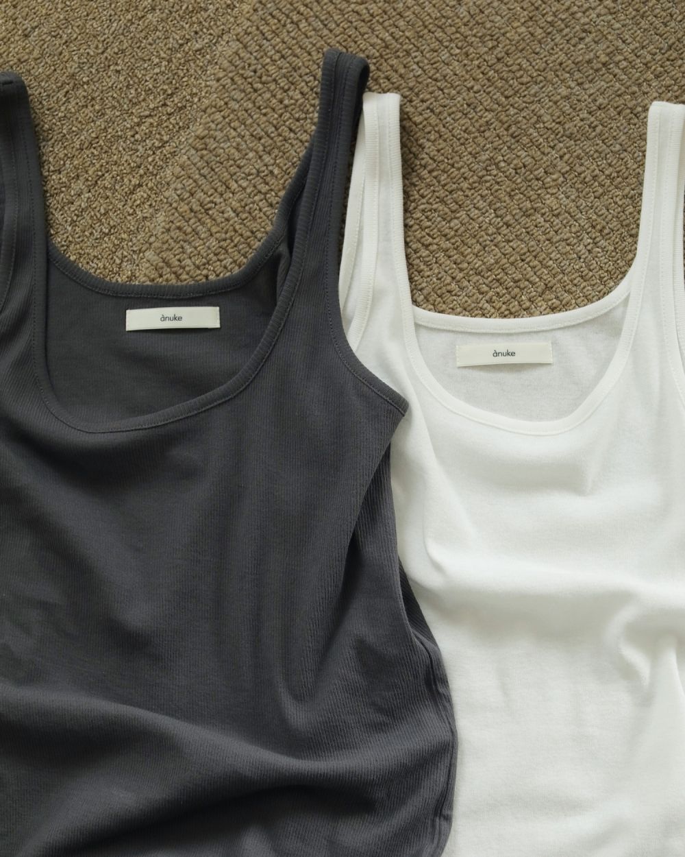 タンクトップ ノースリーブ anuke Sheer Layered Tanktop レディース ànuke online store（アンヌーク） / Sheer Layered