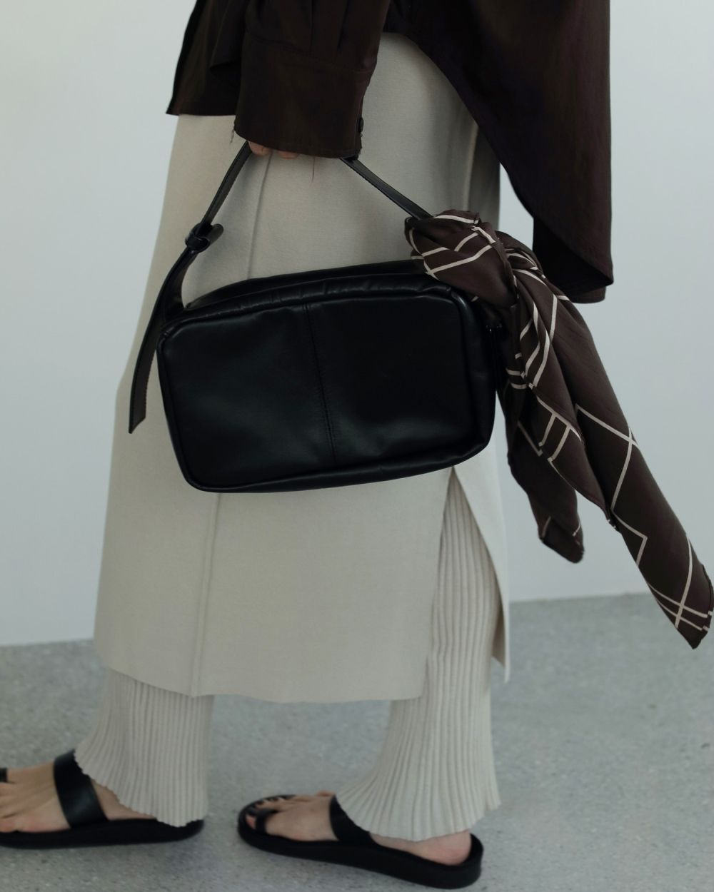 アンヌーク　anuke Mixknit Skirt Pants ブラウン ànuke online store（アンヌーク） / Mixknit Skirt