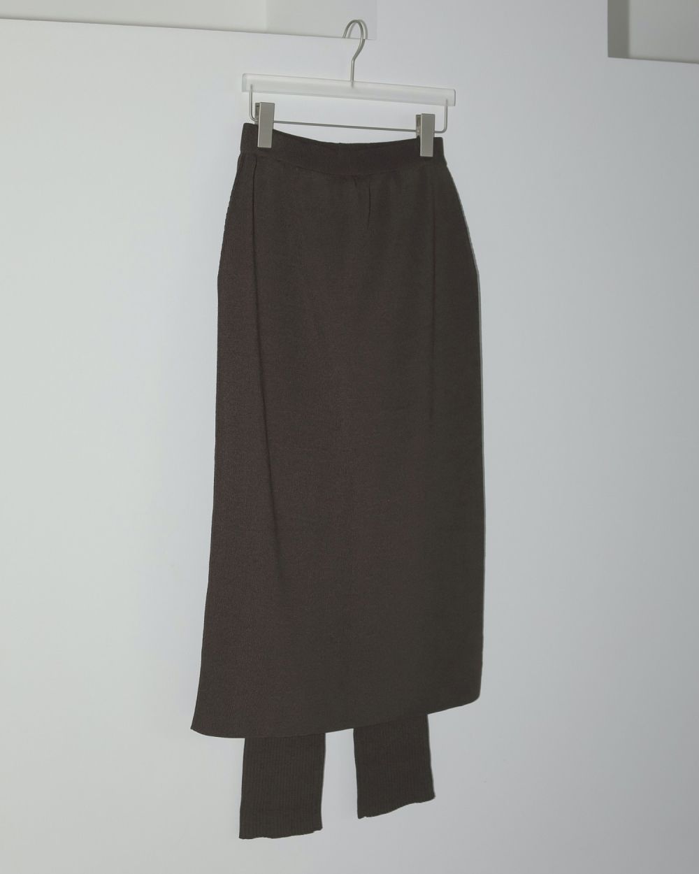 Mixknit Skirt Pants Mixknit Skirt Pants,ミックスニットスカートパンツ,62510712,パンツ,ボトムス,ニットパンツ,ニットスカート,レイヤード,ànuke,トアンヌーク,lifes,ライフズ,25ss