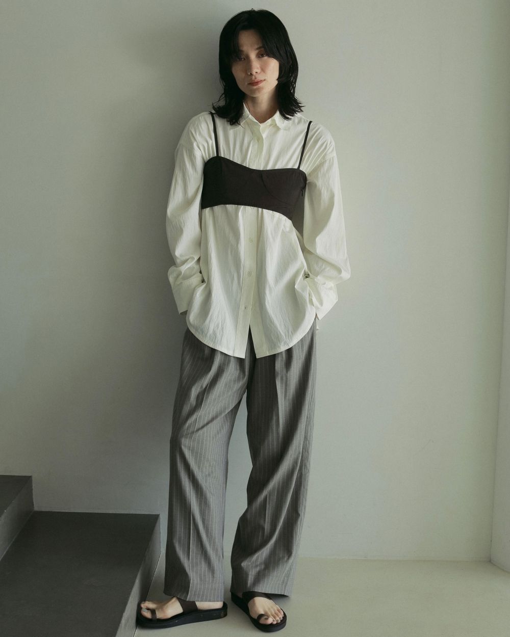 セザンヌ タック入り ルーズフィット パンツ ànuke online store（アンヌーク） / Tuck Loose PantsTuck