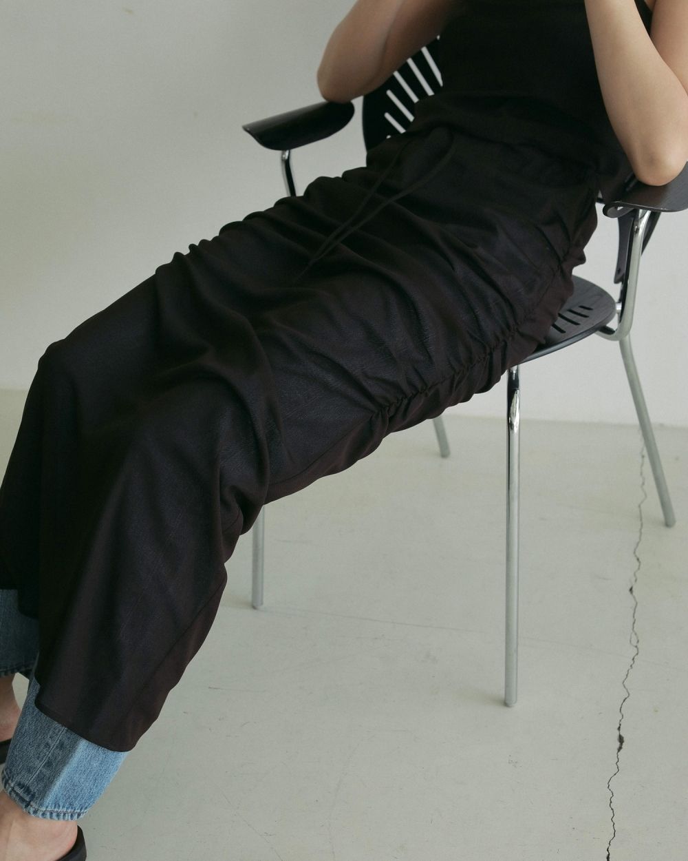 【新品未使用】tulle skirt Lig. チュールスカート　black Amazon.com: Womens Midi Tulle Skirt Elastic High Waist A