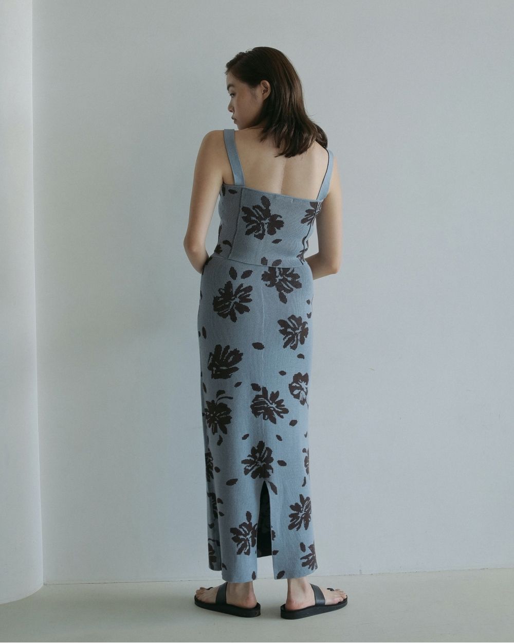 ànuke Botanical Knit Skirt アイボリー38 ànuke Botanical Knit Skirt ボタニカルニットスカート Ivory