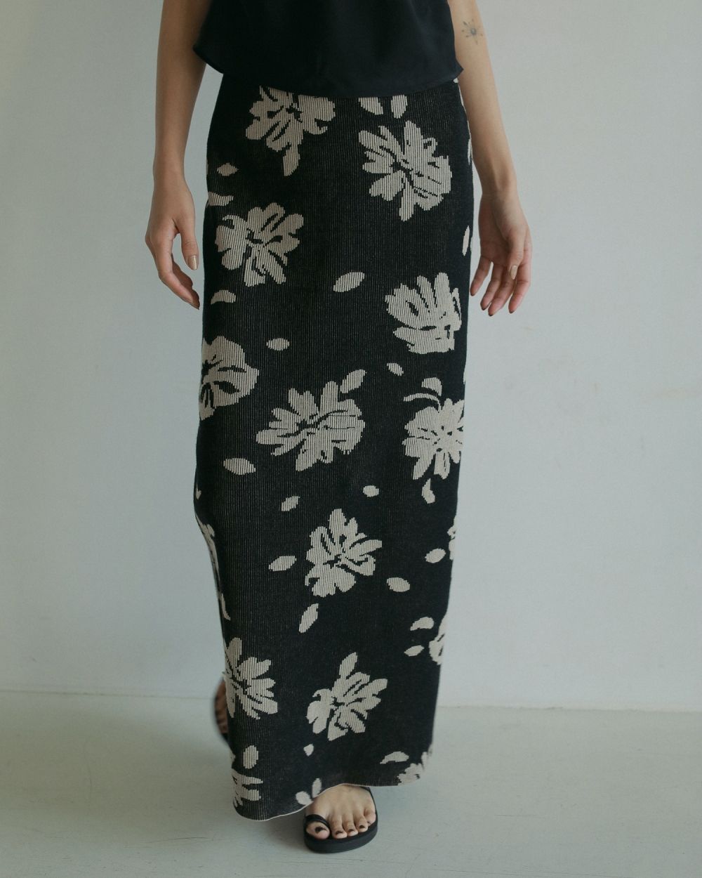 Acka patchwork knit skirt スカート