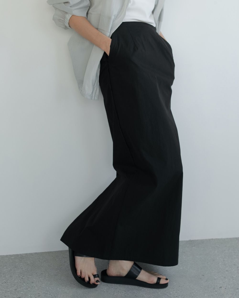 anuke アンヌークCutoff Straight Skirt ブラック ànuke online store（アンヌーク） / Cutoff Straight