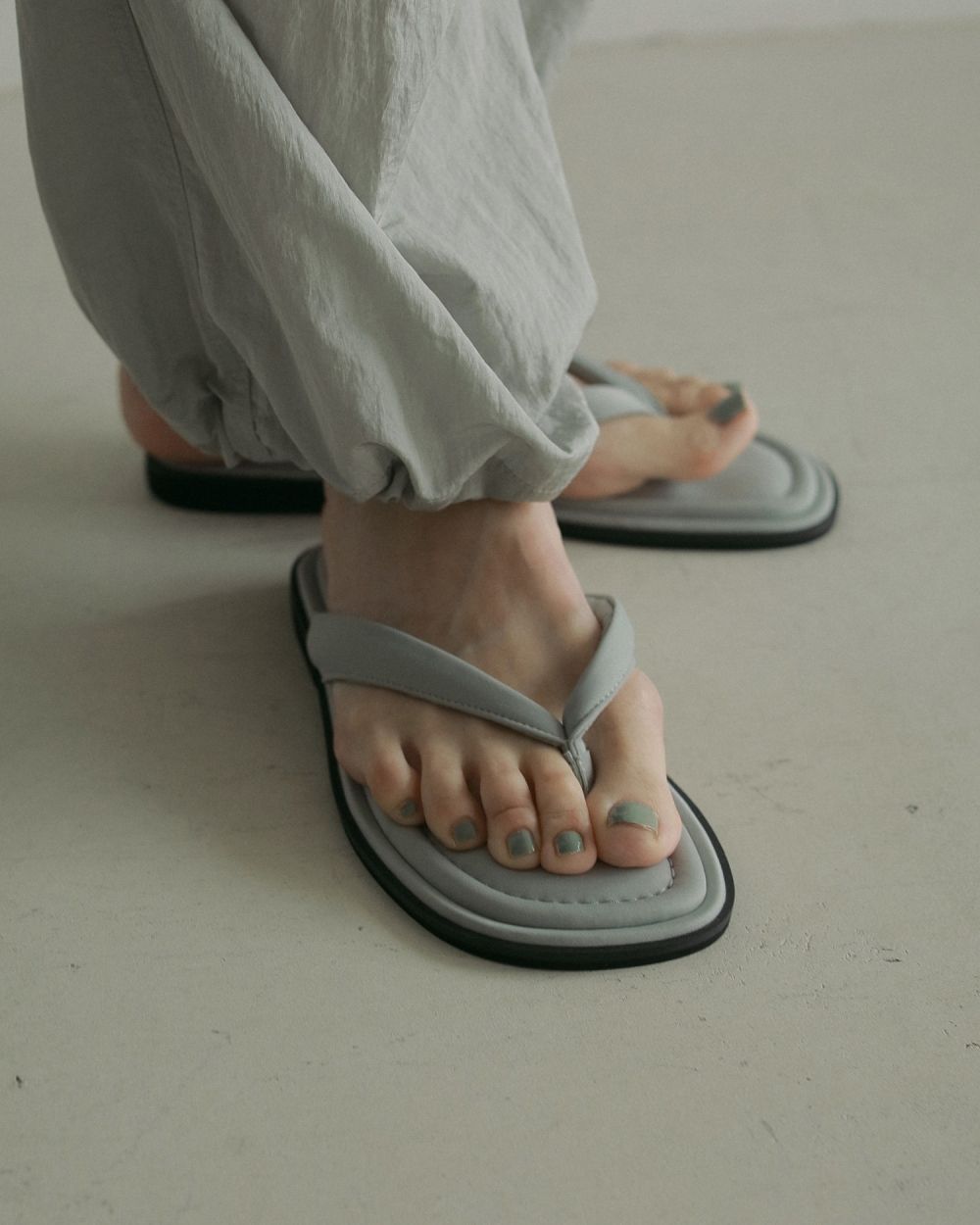 【美品】anuke/Square Tong Sandals 美品】anuke/Square Tong Sandals