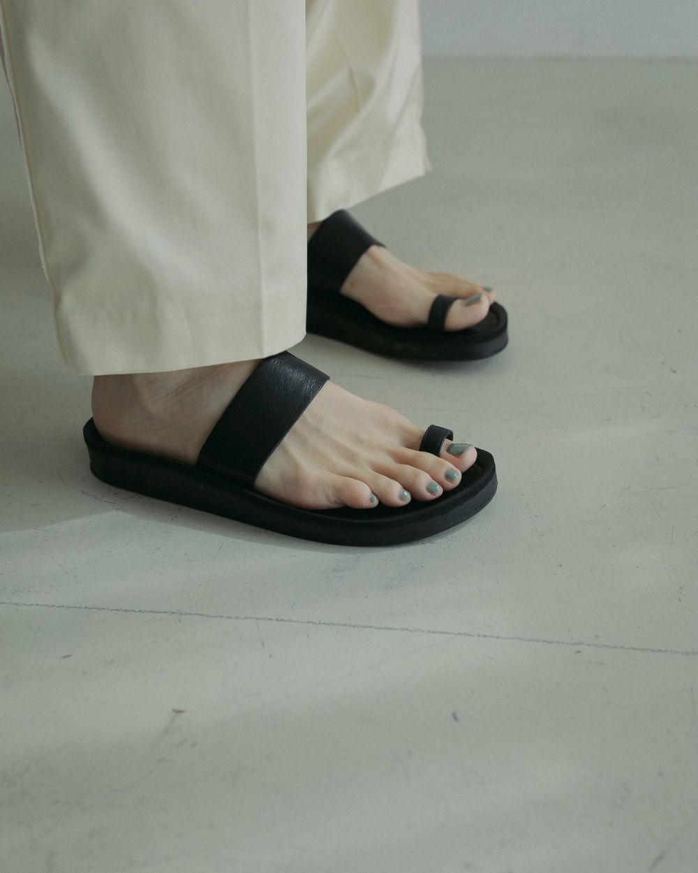 【新品・未使用】anuke Ecoleather Belt Sandals ànuke online store（アンヌーク） / Ecoleather Belt