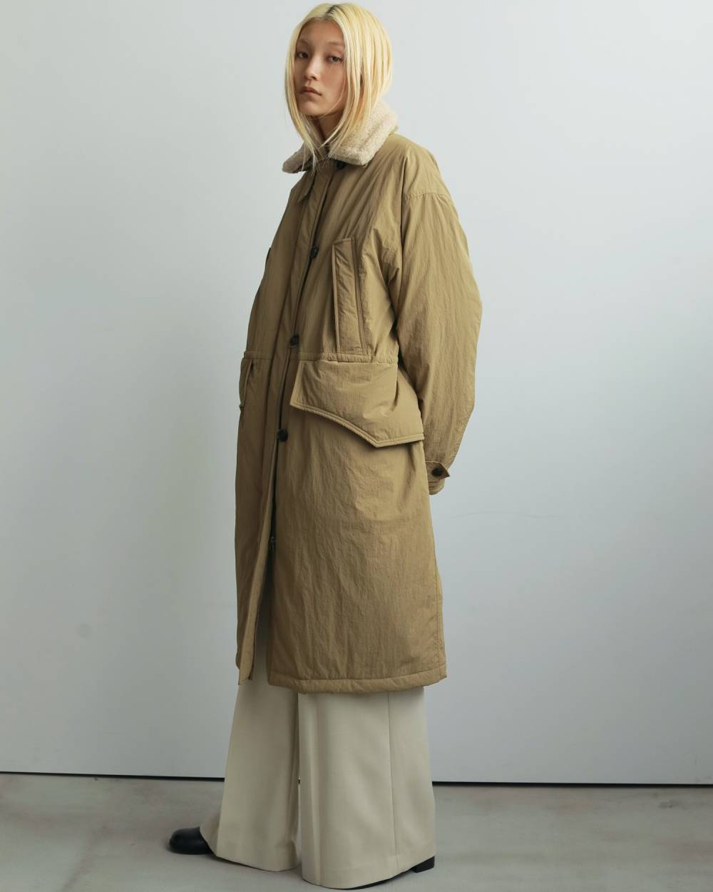 Boacollar Padding Coat Boacollar Padding Coat,ボアカラー パディング コート,62520001,アウター,コート,羽織,ボア,ànuke,アンヌーク,lifes,ライフズ,25aw