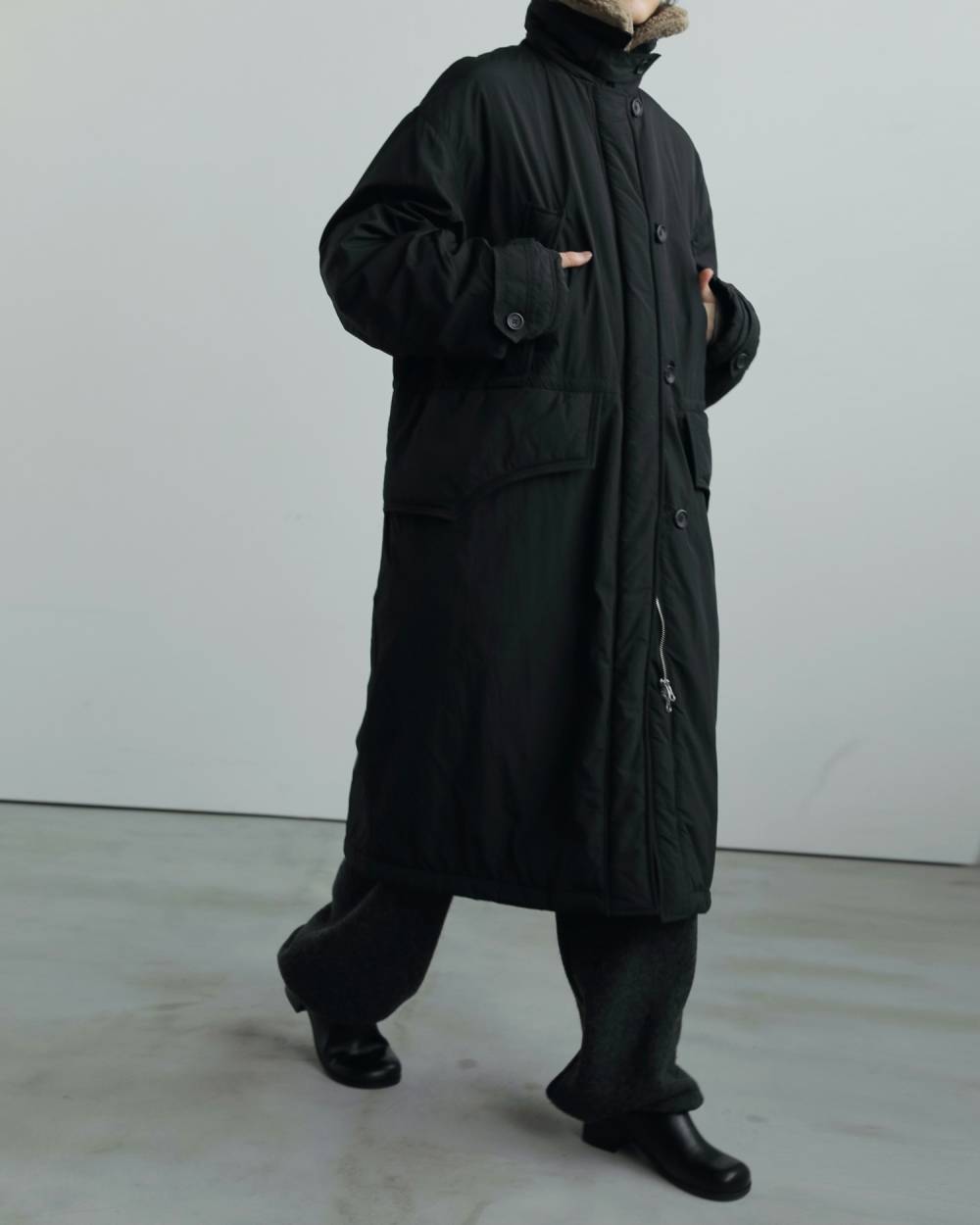 Boacollar Padding Coat Boacollar Padding Coat,ボアカラー パディング コート,62520001,アウター,コート,羽織,ボア,ànuke,アンヌーク,lifes,ライフズ,25aw