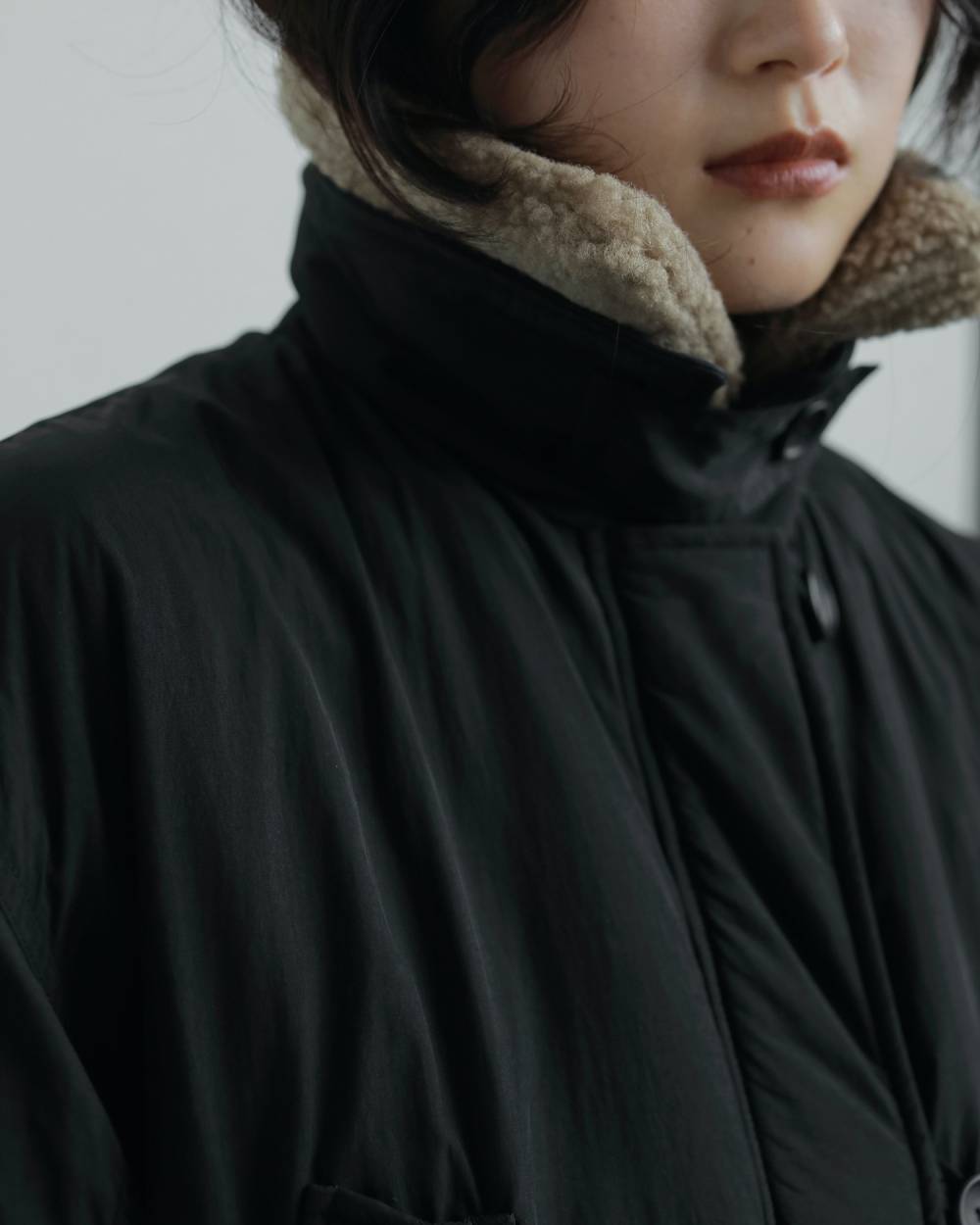 Boacollar Padding Coat Boacollar Padding Coat,ボアカラー パディング コート,62520001,アウター,コート,羽織,ボア,ànuke,アンヌーク,lifes,ライフズ,25aw